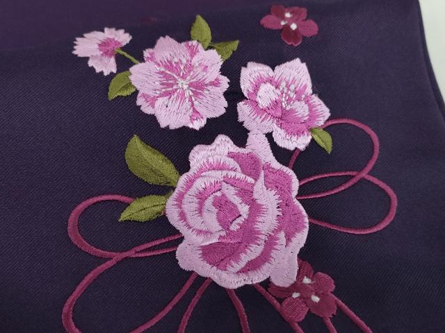 平和屋着物●女性 行灯袴 総刺繍 舞桜 暈し染め 洗える着物 DABD1687ps