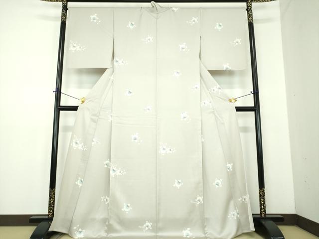 平和屋着物▽上質な小紋 単衣 橘 正絹 逸品 DABD1690ps