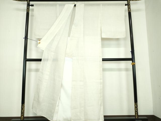 平和屋着物*夏物 沖縄県無形文化財指定 本場八重山上布 麻 絣文様 逸品 DABD1704ps