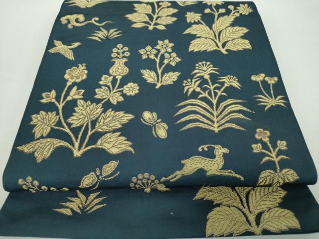 平和屋着物●西陣 川島織物 全通柄 本袋帯 鳥獣花文 金糸 正絹 逸品 DABD1825ps