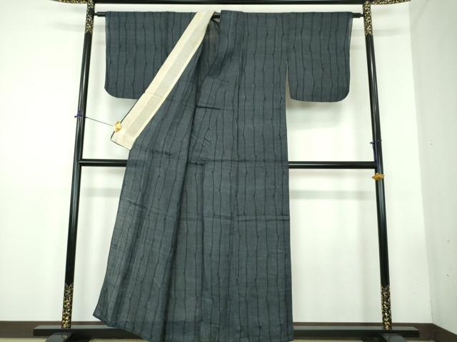 平和屋着物*夏物 重要無形文化財 本場宮古上布 変わり間道 苧麻 逸品 DABD1838ps