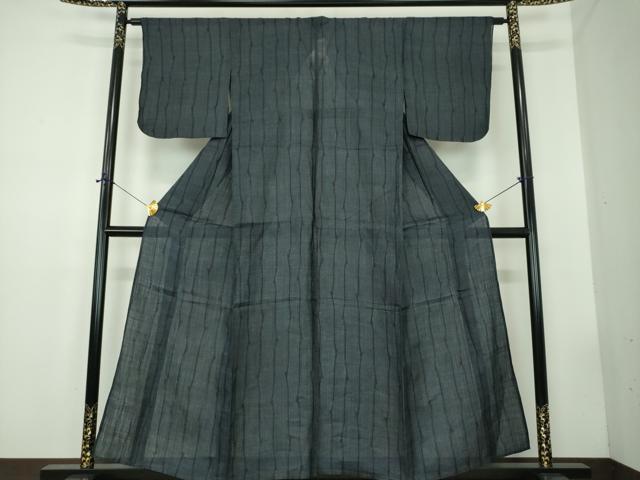 平和屋着物*夏物 重要無形文化財 本場宮古上布 変わり間道 苧麻 逸品 DABD1838ps