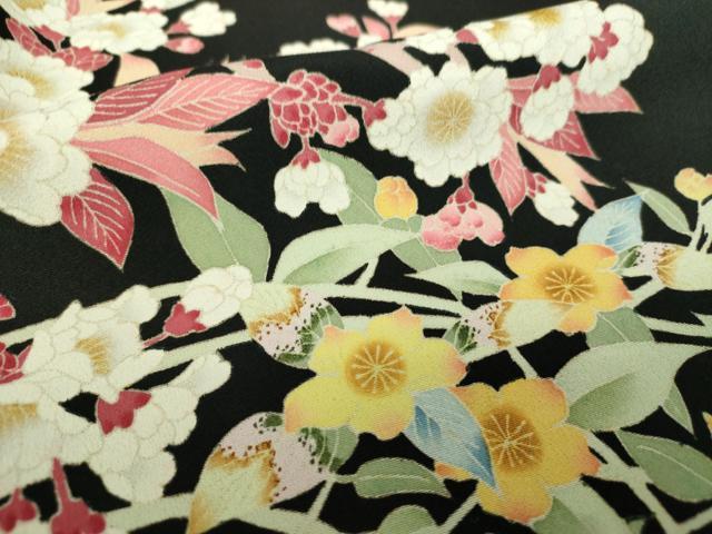 平和屋着物●本加賀友禅作家 矢田博 黒留袖 花籠文 正絹 逸品 DABD1848ps