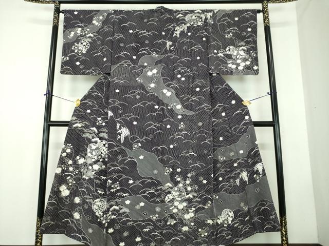 平和屋着物●最高級 中国三大刺繍 スワトウ刺繍 汕頭刺繍 総刺繍 訪問着 雪輪宝尽くし花文 正絹 逸品 DABD1855ps
