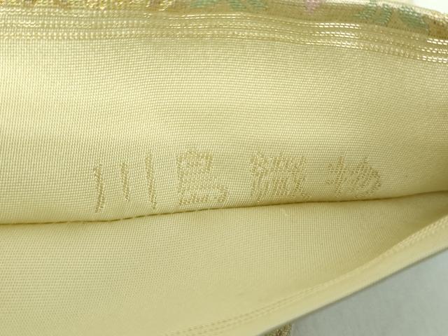 平和屋着物●西陣 川島織物 六通柄 本袋帯 正倉院花文 金糸 正絹 逸品 未使用 DABD1904ps