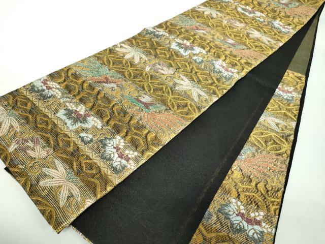 平和屋着物▽極上 創業280年 誉田屋源兵衛 六通柄袋帯 スリーシーズン 春夏秋 桐竹鳳凰 金銀糸 正絹 逸品 DABD1919ps