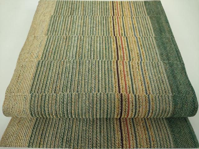 平和屋着物●八寸名古屋帯　組織　間道　金銀糸　正絹　逸品　DABD1971ps 平和屋着物○八寸名古屋帯 組織 間道 金銀糸 正絹 逸品 DABD1971ps