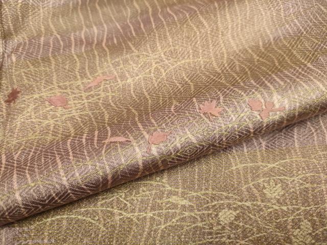平和屋着物■訪問着 刺繍 吹き寄せ文 金彩 正絹 逸品 DABD2273du