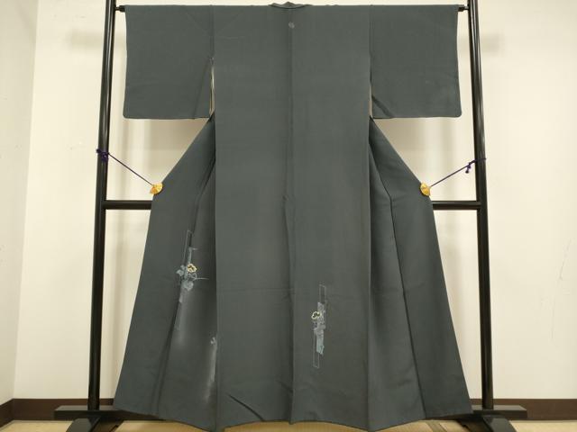 平和屋着物■訪問着 刺繍 草花文 暈し染め 正絹 逸品 DABD2303du