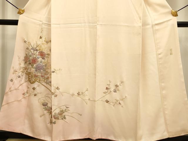 平和屋着物■訪問着 作家物 花車文 暈し染め 金銀彩 正絹 逸品 DABD2372du