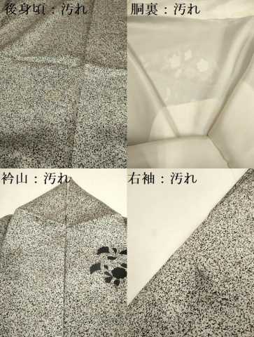 平和屋着物■訪問着 たたき染め 草花文 銀彩 ますいわ屋扱い 正絹 逸品 DABD2411du