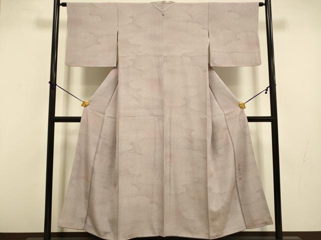 平和屋着物■伝統工芸師 服部光擴 小紋 雲霞文 暈し染め 正絹 逸品 DABD2465du