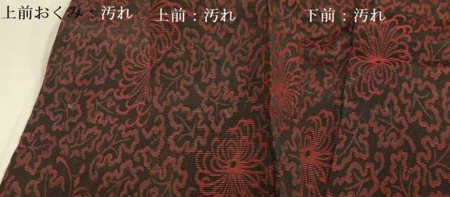 平和屋着物■上質なお召 乱菊 黒地 正絹 逸品 DABD2478du