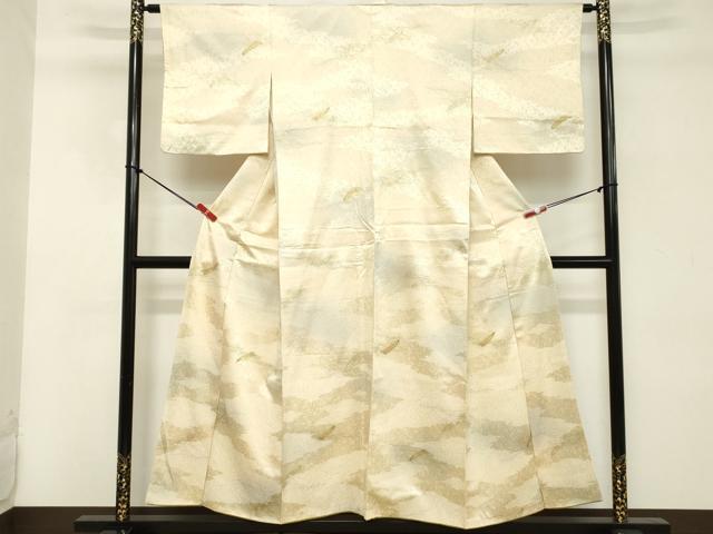 平和屋着物■上質な小紋 霞文 舟 暈し染め 金銀彩 正絹 逸品 DABD2567cd