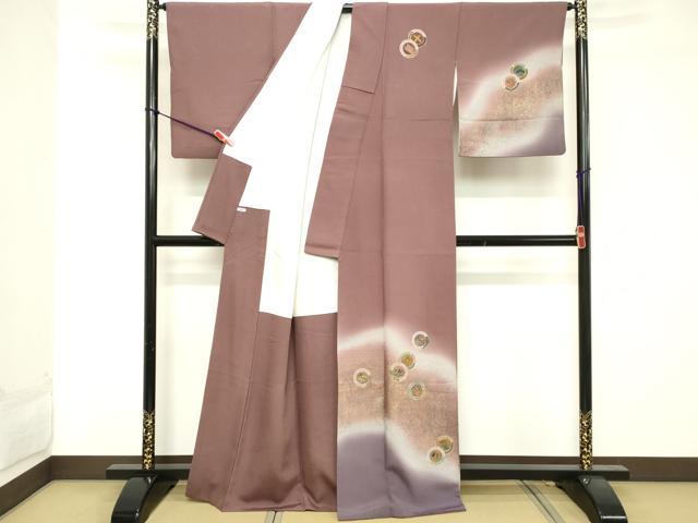平和屋着物■中国三大刺繍 スワトウ刺繍 汕頭刺繍 総刺繍 訪問着 駒刺繍 花丸文 暈し染め 金銀彩 正絹 逸品 DABD2570cd