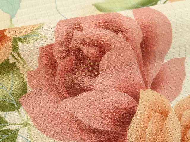 平和屋着物∴夏物 浴衣 草花文 綿 逸品 DABD2613cd