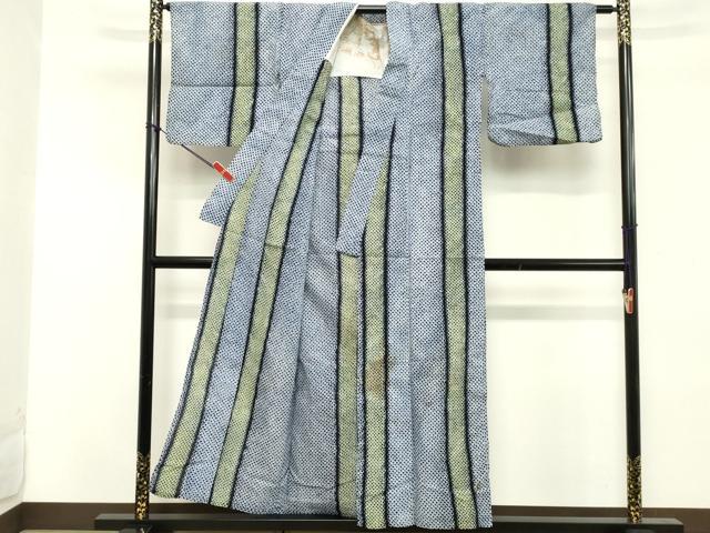 平和屋着物∴夏物 浴衣 有松鳴海絞り 縞 綿 逸品 DABD2625cd