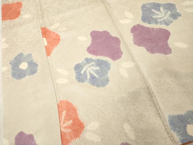 平和屋着物■上質な小紋 絞り 舞花文 正絹 逸品 DABD2683cd