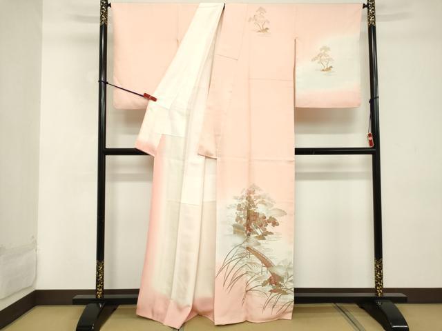平和屋着物■訪問着 御所車花文 暈し染め 金銀彩 正絹 逸品 DABD2687cd