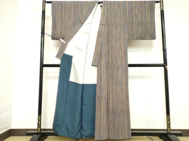 平和屋着物■上質な小紋 間道 正絹 逸品 DABD2697cd