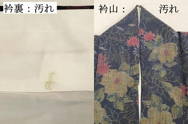 平和屋着物■上質な紬 草花文 正絹 逸品 DABD2740cd