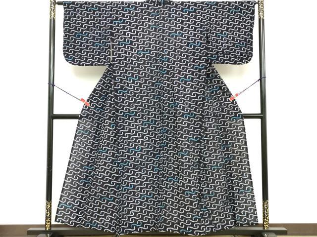 平和屋着物∴夏物 浴衣 有松鳴海絞り 流水文 綿 逸品 DABD2860cd