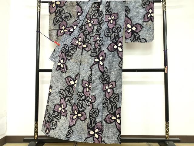 平和屋着物∴夏物 浴衣 有松鳴海絞り 花繋ぎ 綿 逸品 DABD2883cd