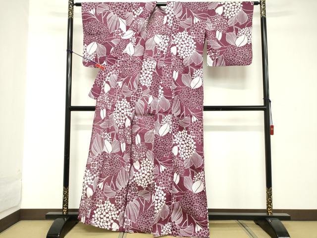 平和屋着物∴夏物 浴衣 舞花文 綿麻 逸品 DABD2894cd