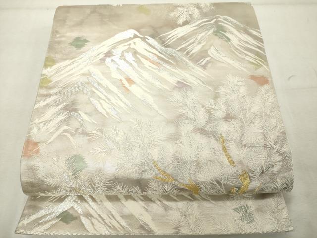 平和屋着物◎六通柄袋帯 唐織 古都の四季 金銀糸 錦引箔 正絹 逸品 DABD2946cd