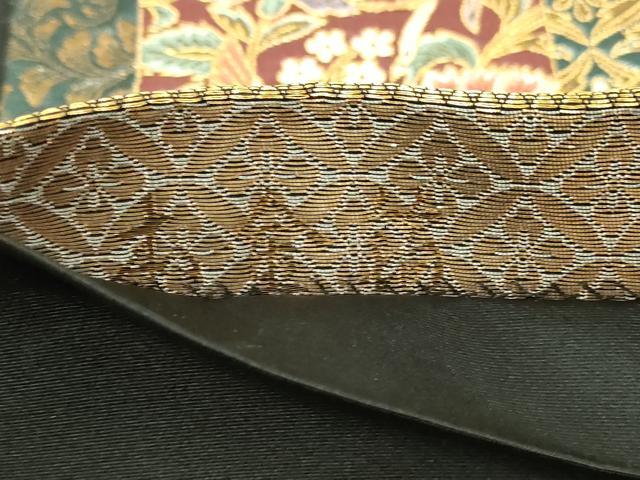 平和屋本店▼六通柄袋帯 唐織 名物裂献上 本金箔 正絹 24k 逸品 DABD3190sf