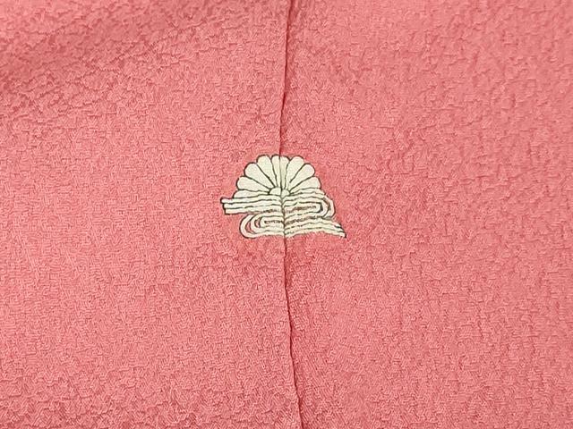 平和屋着物■染色作家 斉藤三才 色無地 甚三紅色 正絹 逸品 DABD3416sf