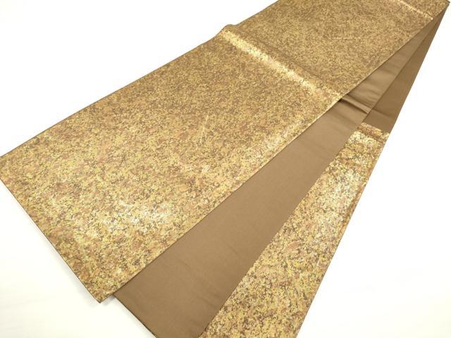 平和屋着物◎六通柄袋帯 霞文 金糸 引箔 正絹 逸品 DABD3699xg