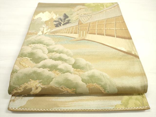平和屋着物◎六通柄袋帯 都 シリーズ 御所 金銀糸 正絹 逸品 DABD3833xg