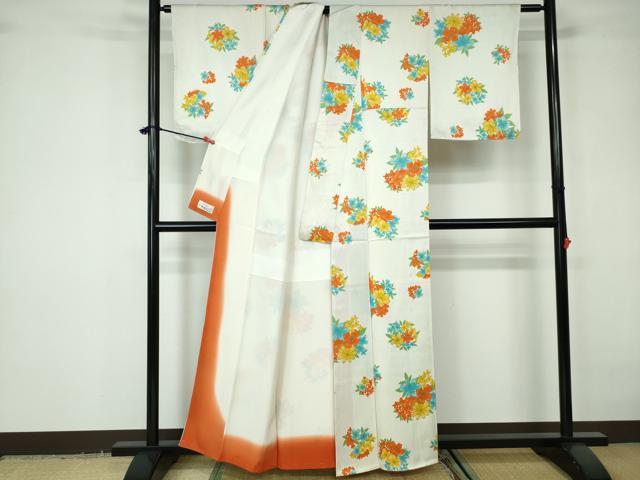 平和屋着物■上質な小紋 草花文 金彩 やまと誂製 正絹 逸品 DABD4090qa