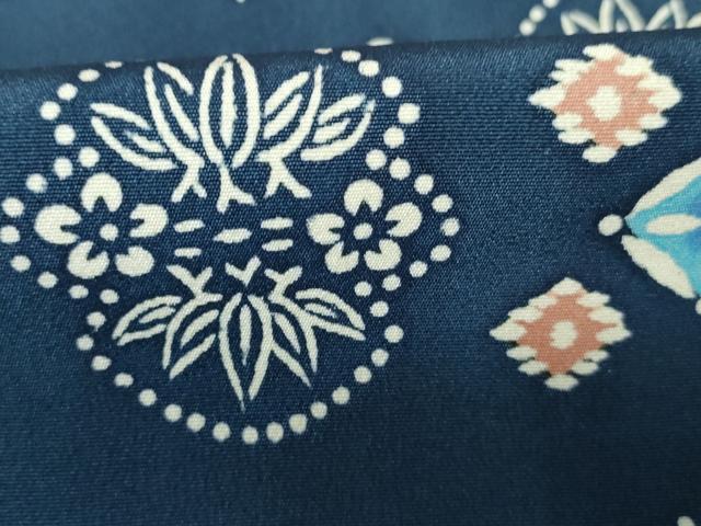 平和屋着物■上質な小紋 花丸文 正絹 逸品 DABD4094qa