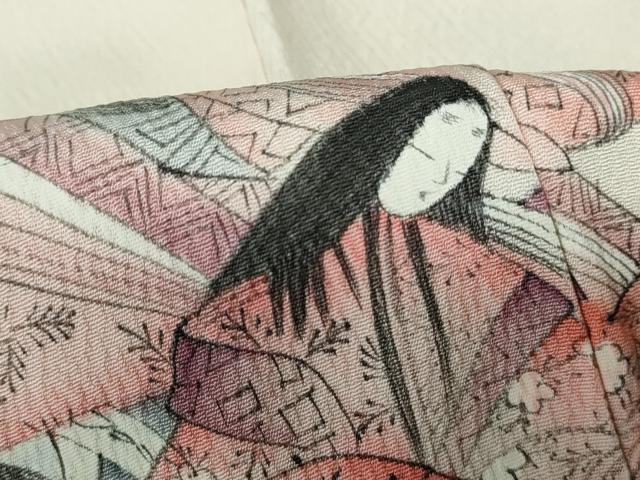 平和屋着物■訪問着 手描き 人物文 暈し染め 正絹 逸品 DABD4127qa