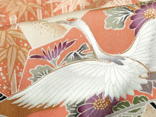 平和屋着物■豪華黒留袖 駒刺繍 扇面飛鶴花文 暈し染め 金彩 正絹 逸品 DABD4133qa