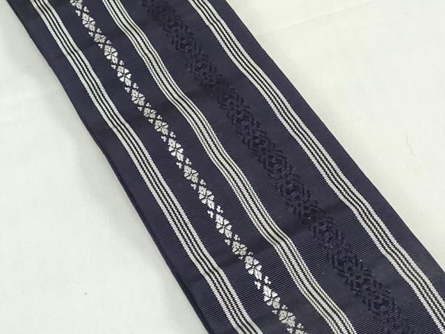 平和屋着物◎男性 本場筑前博多織 両面 角帯 献上 証紙付き 正絹 逸品 DABD4379qa
