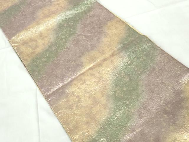 平和屋着物◎全通柄袋帯 霞文 正絹 逸品 DABD4453qa