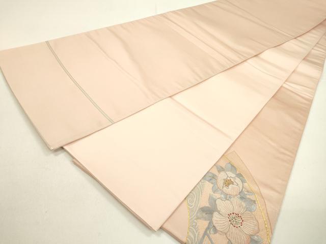 平和屋着物▼中国三大刺繍 相良刺繍 総刺繍 太鼓柄袋帯 駒刺繍 辻が花 地紙重ね流水枝花文 金糸 正絹 逸品 未使用 DABF2468fe