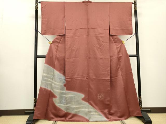 平和屋着物▼中国三大刺繍 スワトウ刺繍 汕頭刺繍 訪問着 道長正倉院花文 暈し染 金彩 正絹 逸品 DABD5114fe