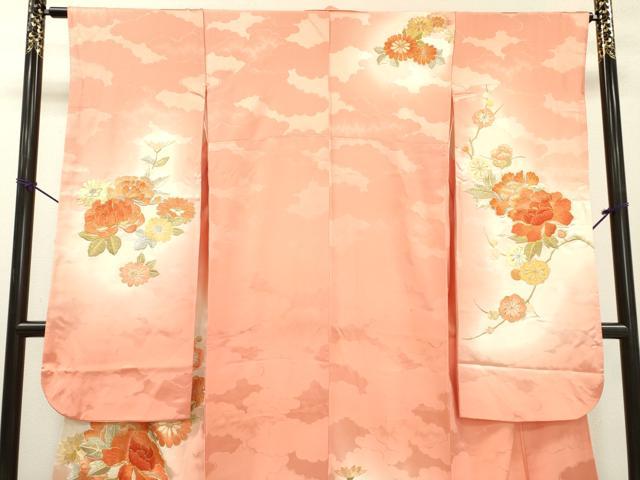 平和屋着物▼豪華振袖 駒刺繍 総刺繍 花籠文 暈し染 金銀糸 正絹 逸品 DABD5515fe