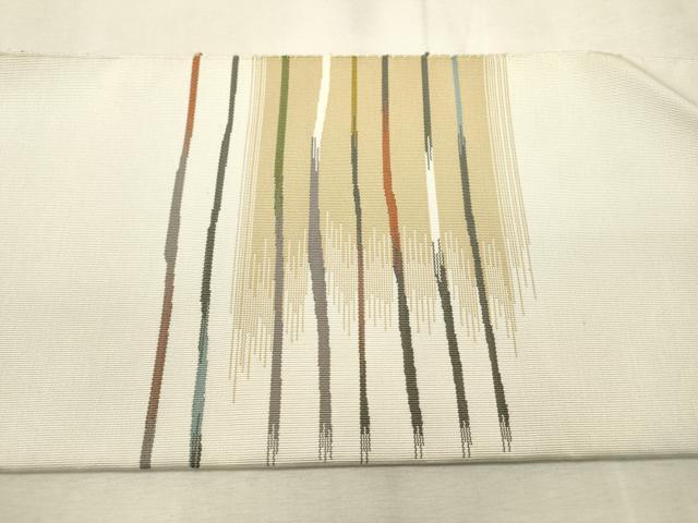 平和屋着物●爪掻き本綴れ 八寸名古屋帯 霞文 正絹 逸品 DABD5828fe