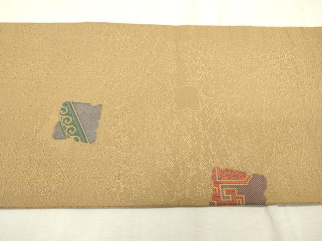 平和屋着物●九寸名古屋帯 破れ色紙 正絹 逸品 DABD5829fe