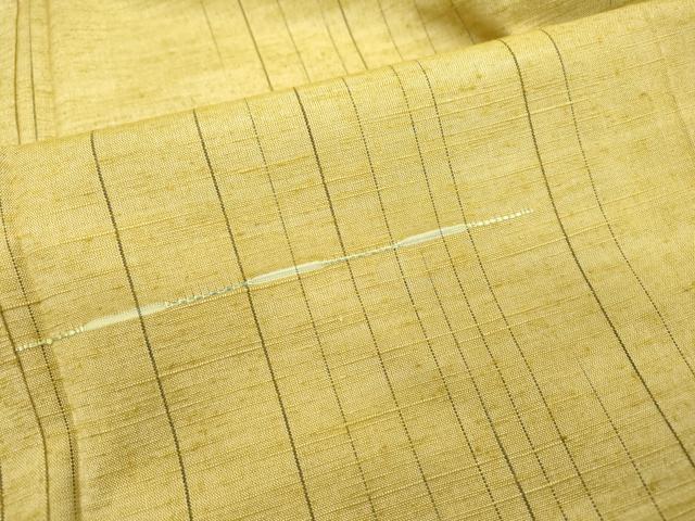 平和屋着物▽上質な紬 単衣 横段 正絹 逸品 DABD5858fe