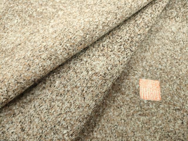 平和屋着物▽上質な小紋 単衣 作家物 霞文 たたき染 正絹 逸品 DABD5905fe