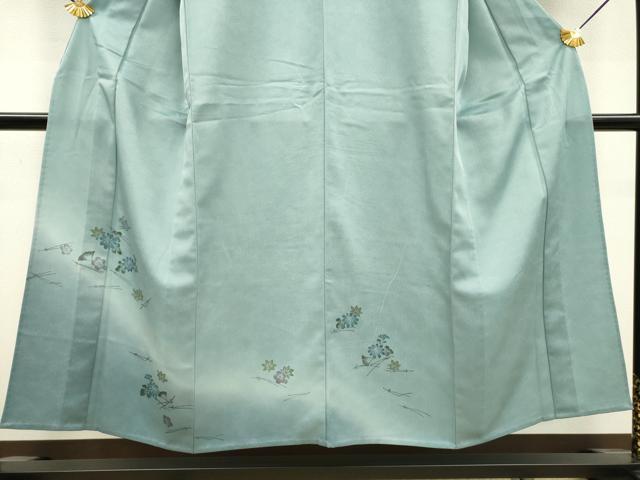 平和屋着物▽訪問着 単衣 手描き 吹き寄せ花文 暈し染 金彩 洗える着物 DABD5924fe