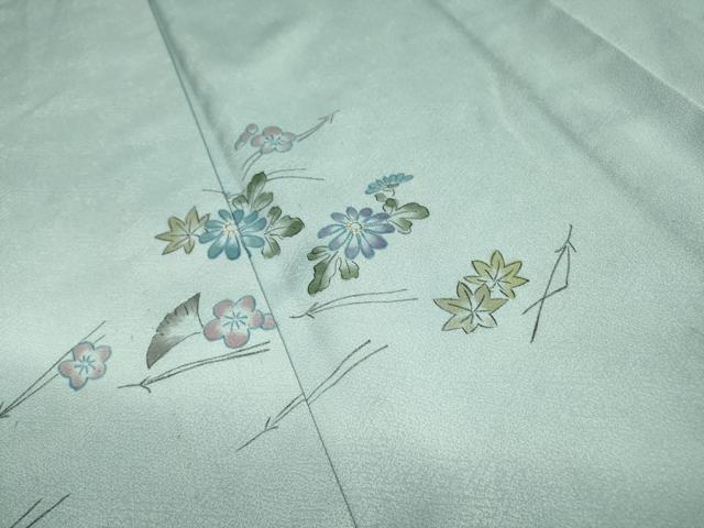 平和屋着物▽訪問着 単衣 手描き 吹き寄せ花文 暈し染 金彩 洗える着物 DABD5924fe
