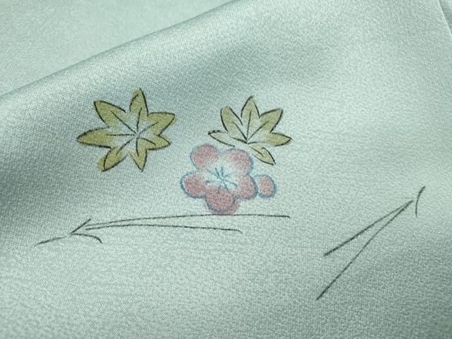 平和屋着物▽訪問着 単衣 手描き 吹き寄せ花文 暈し染 金彩 洗える着物 DABD5924fe