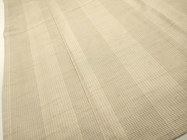 平和屋着物▽柿渋紬 単衣 粋 柿渋染 間道 証紙付き 正絹 逸品 DABD5927fe